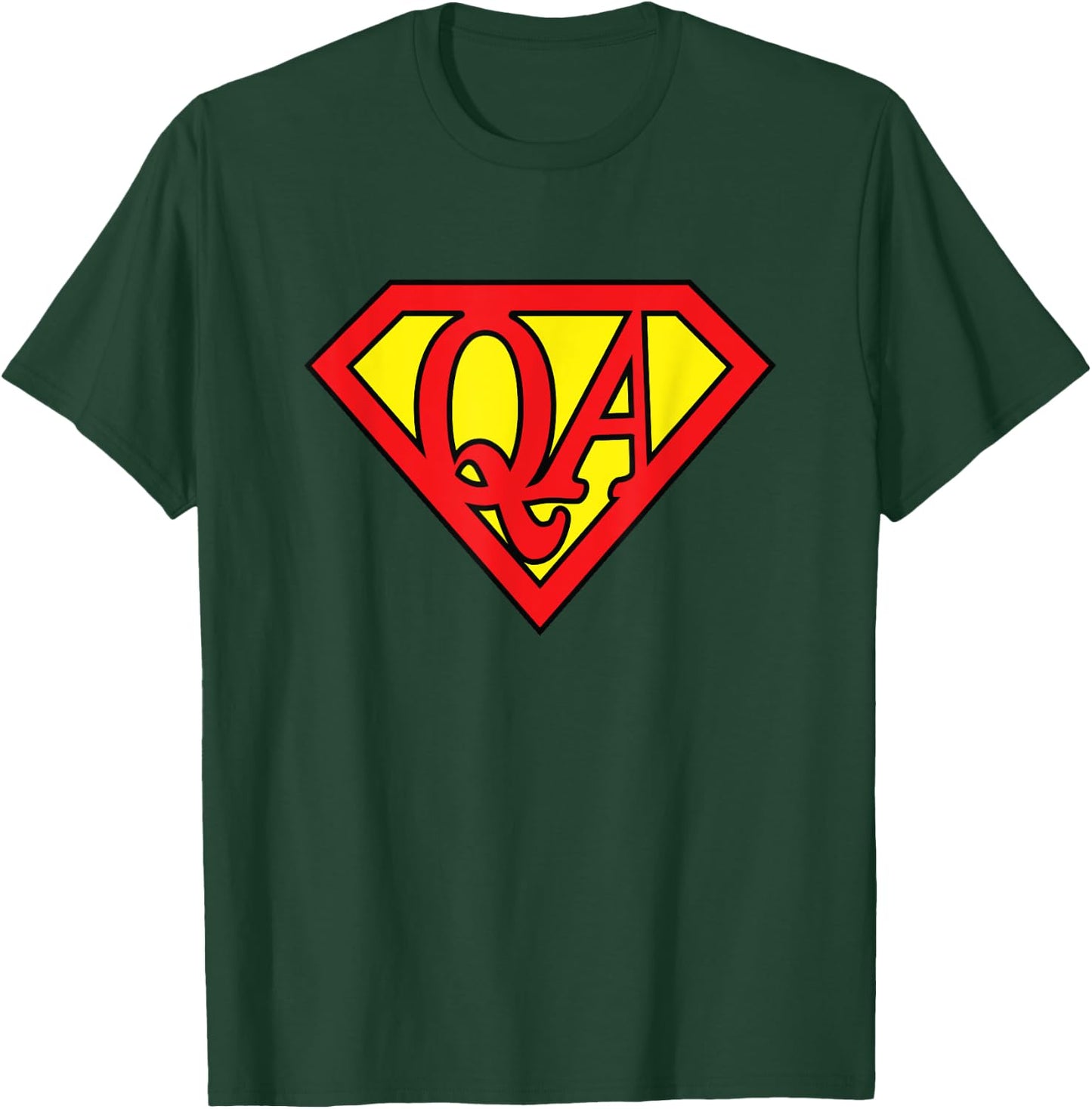 QA Tester Super Hero, Software Engineer Gift Shirt T-Shirt - T-Shirt | Forest