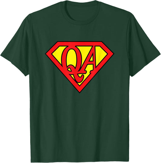 QA Tester Super Hero, Software Engineer Gift Shirt T-Shirt - T-Shirt | Forest