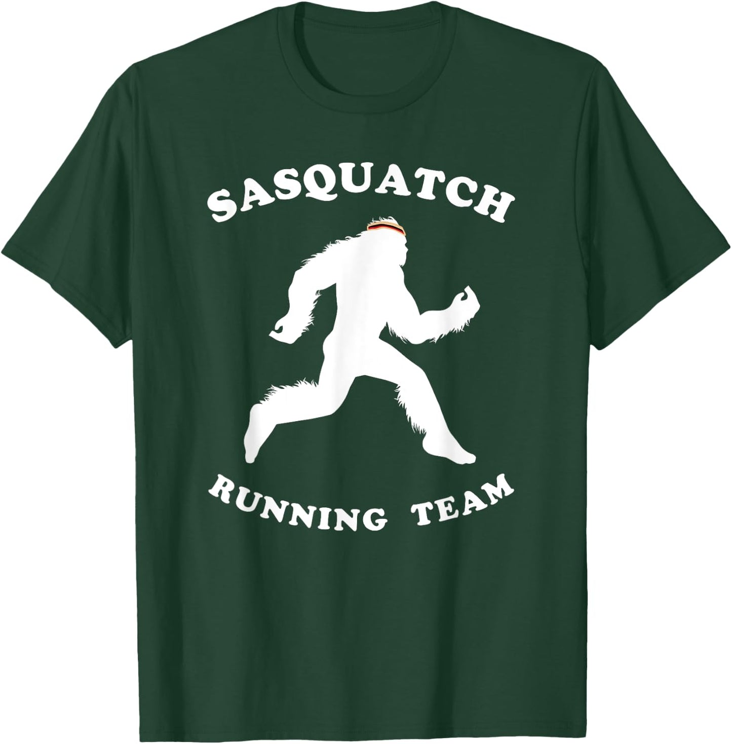 Sasquatch Running Team Shirt, Ape Man Marathon Runner T-Shirt - T-Shirt | Forest