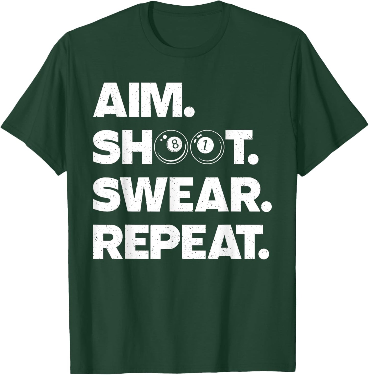 Funny Pool Art Women Billiards Lover Pool Player T-Shirt - T-Shirt | Forest