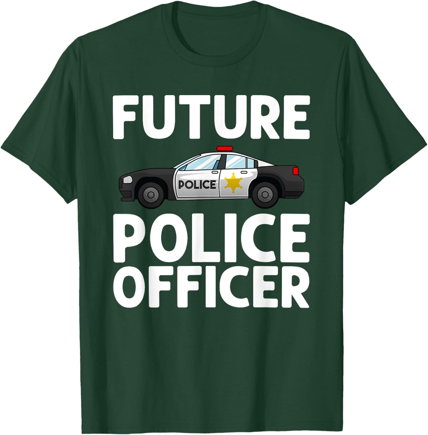 Future Police Officer Art Women Kids Boys Cop Police T-Shirt - T-Shirt | Forest