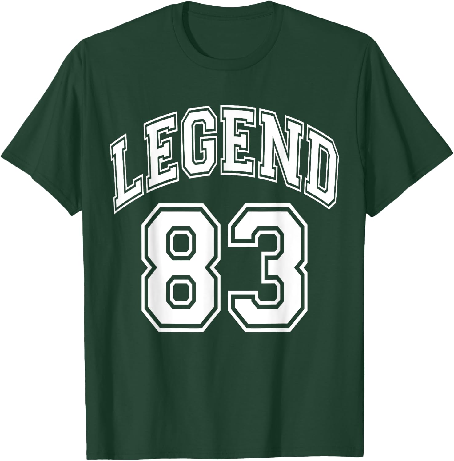 Legend 83 Number Varsity Team - 83rd Birthday & 83 Years Old T-Shirt - T-Shirt | Forest
