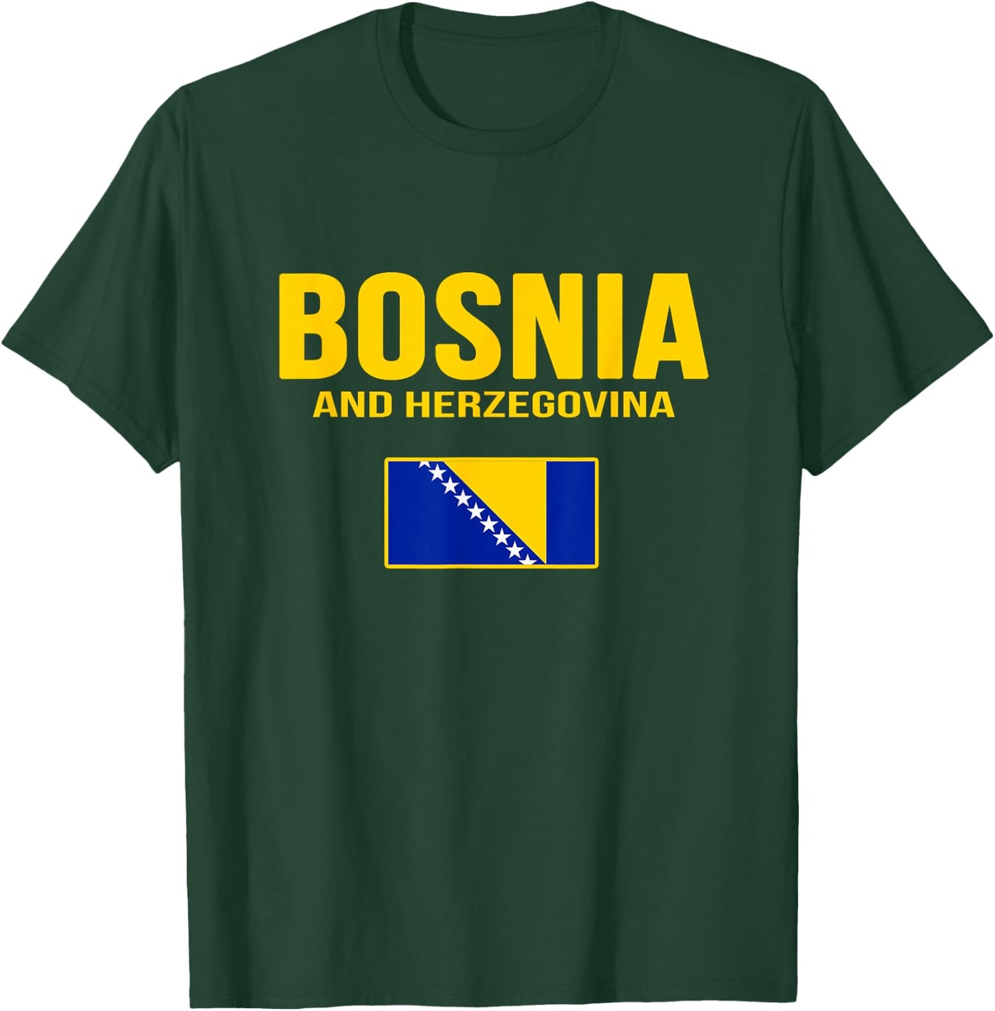 Bosnia Herzegovina Flag T-Shirt - T-Shirt | Forest