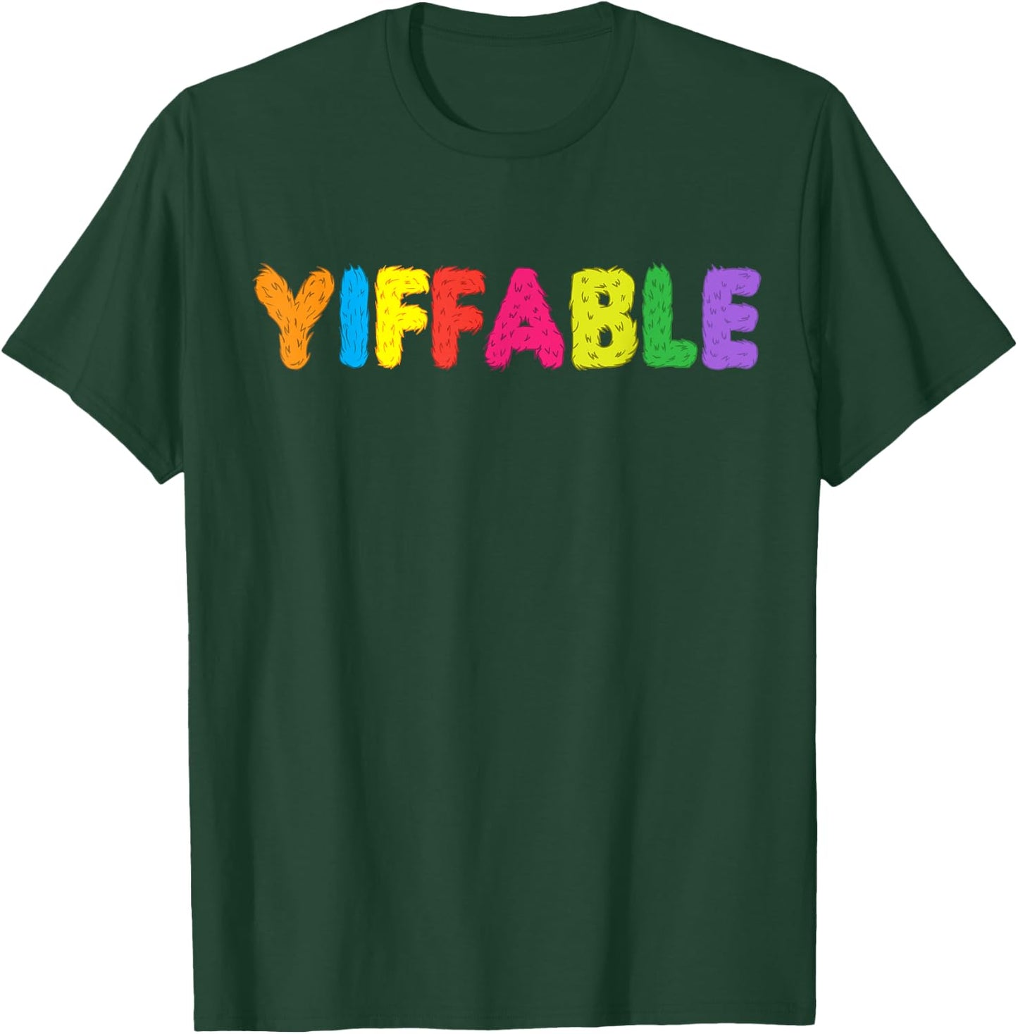 Furry shirt - Yiffable Rainbow Yiff T-Shirt - T-Shirt | Forest