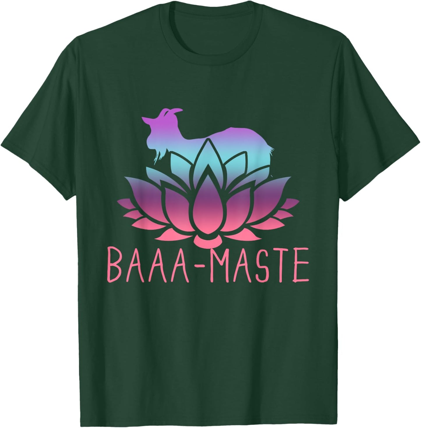 Baaa-maste Goat Yoga Namaste Spiritual Meditation Om Nayah T-Shirt - T-Shirt | Forest