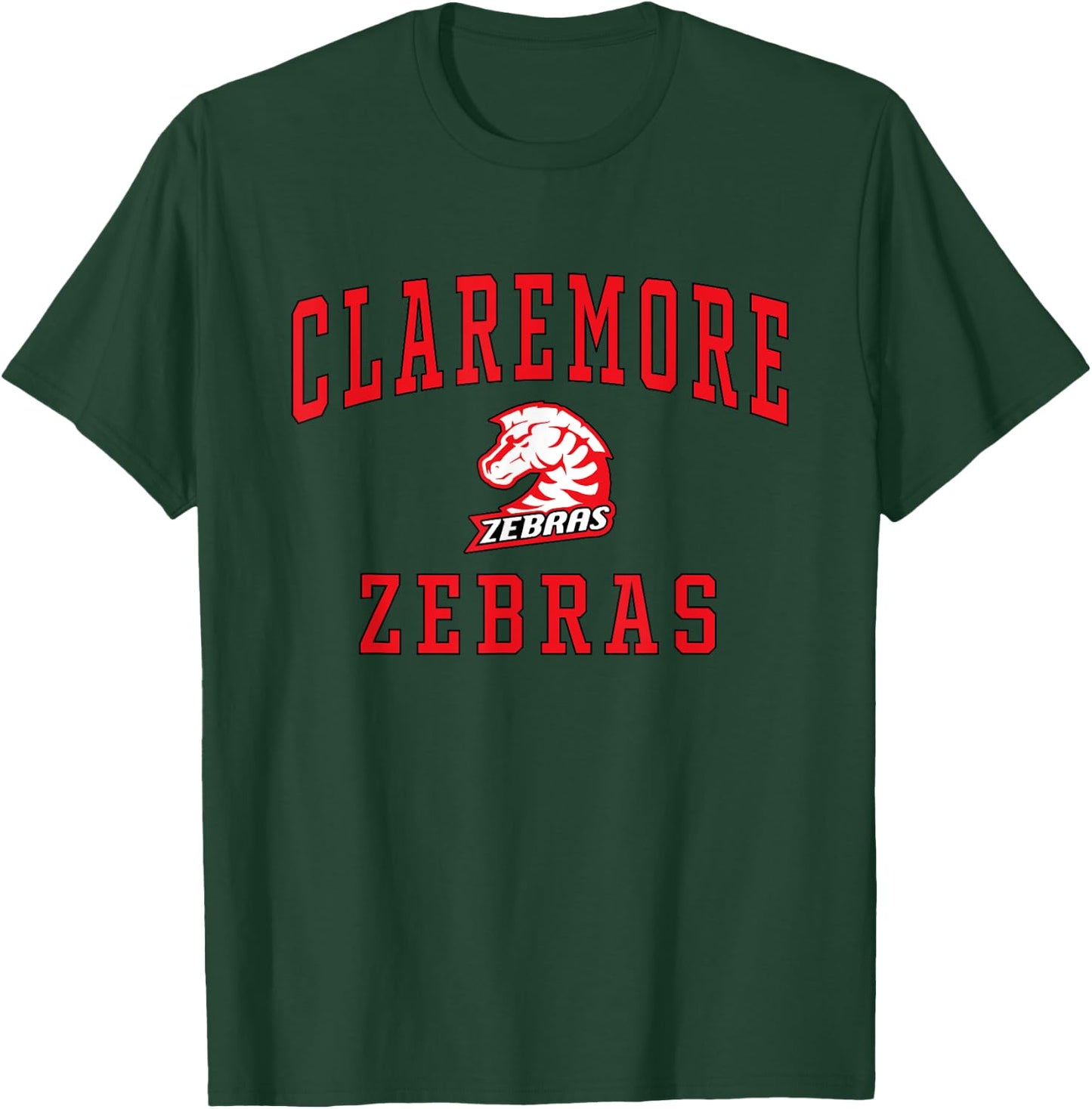 Claremore High School Zebras C1 T-Shirt - T-Shirt | Forest