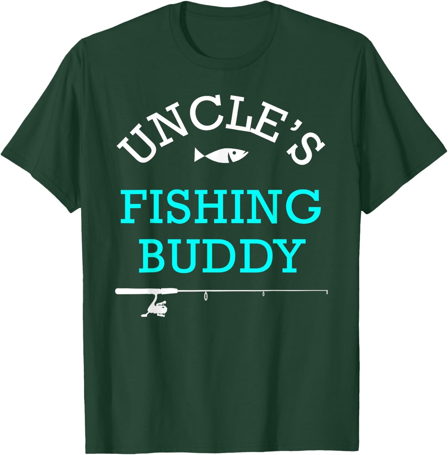 Uncles Fishing Buddy Shirt Cute Kids Gift T-Shirt - T-Shirt | Forest