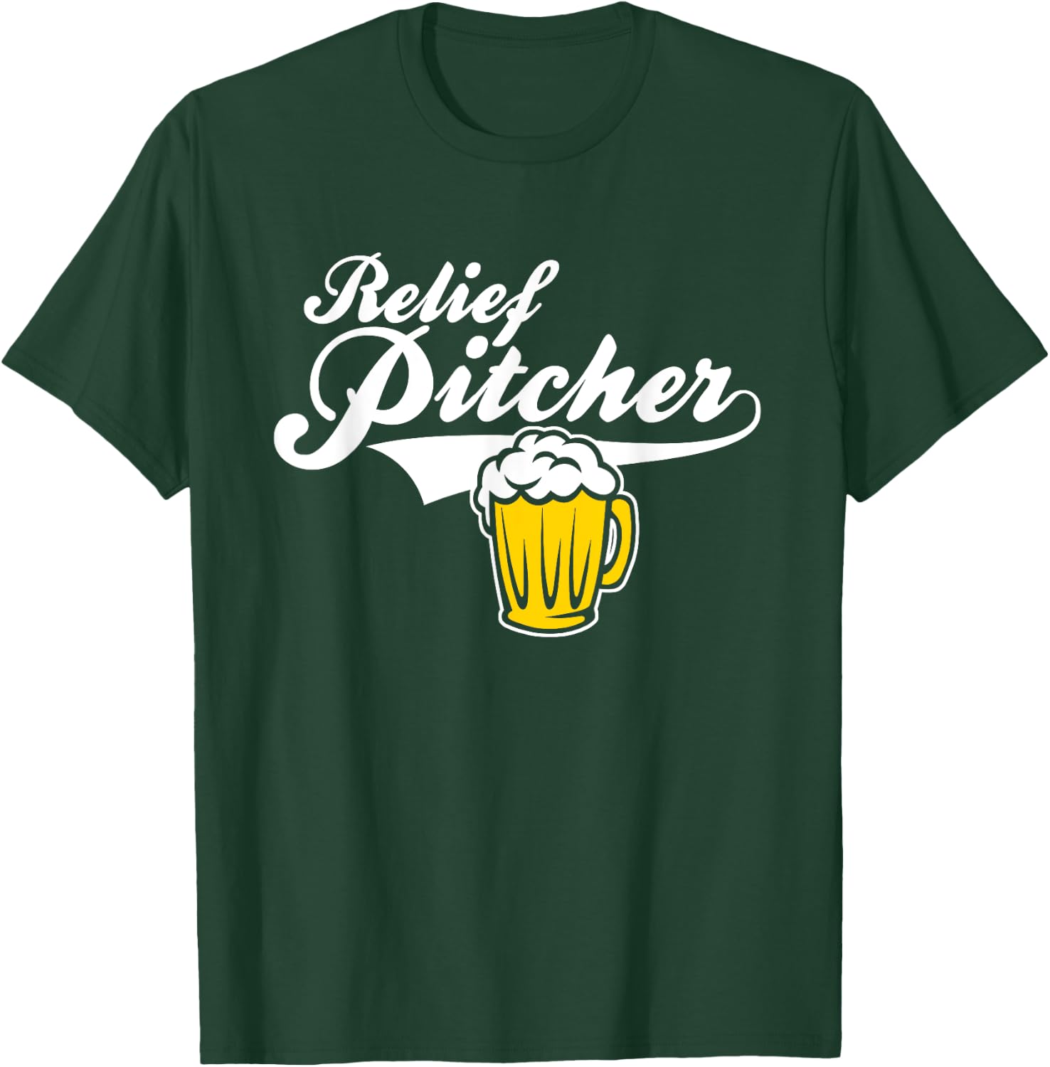 Relief Pitcher - Beer and baseball T-Shirt - T-Shirt | Forest