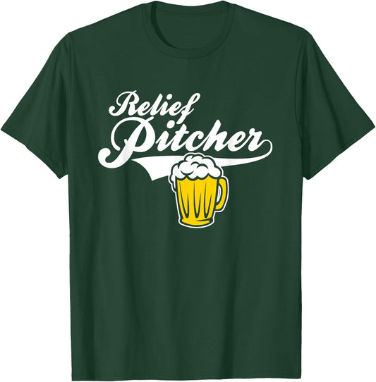 Relief Pitcher - Beer and baseball T-Shirt - T-Shirt | Forest