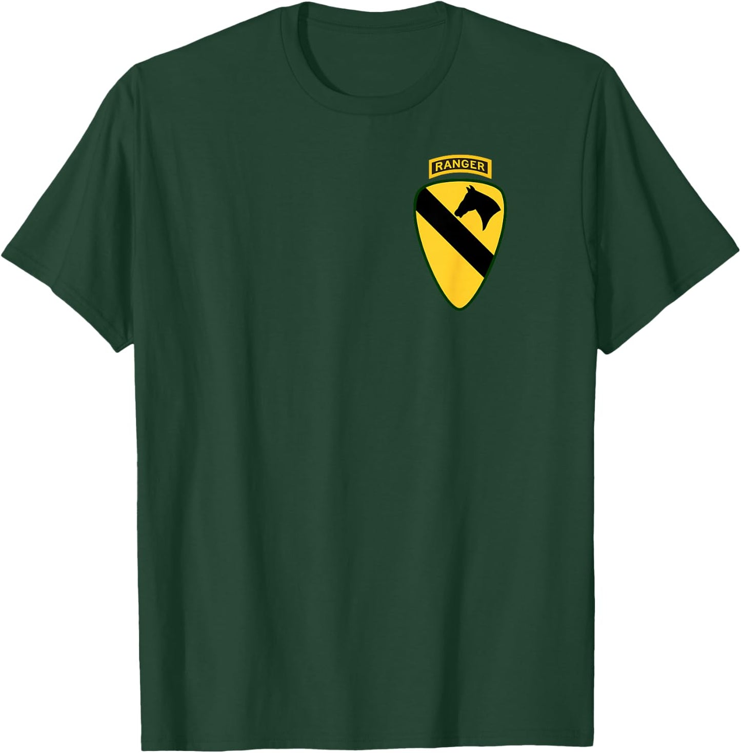 1st Cavalry Shirt - 1st CAV Shirt with Ranger Tab 1.0x T-Shirt - T-Shirt | Forest