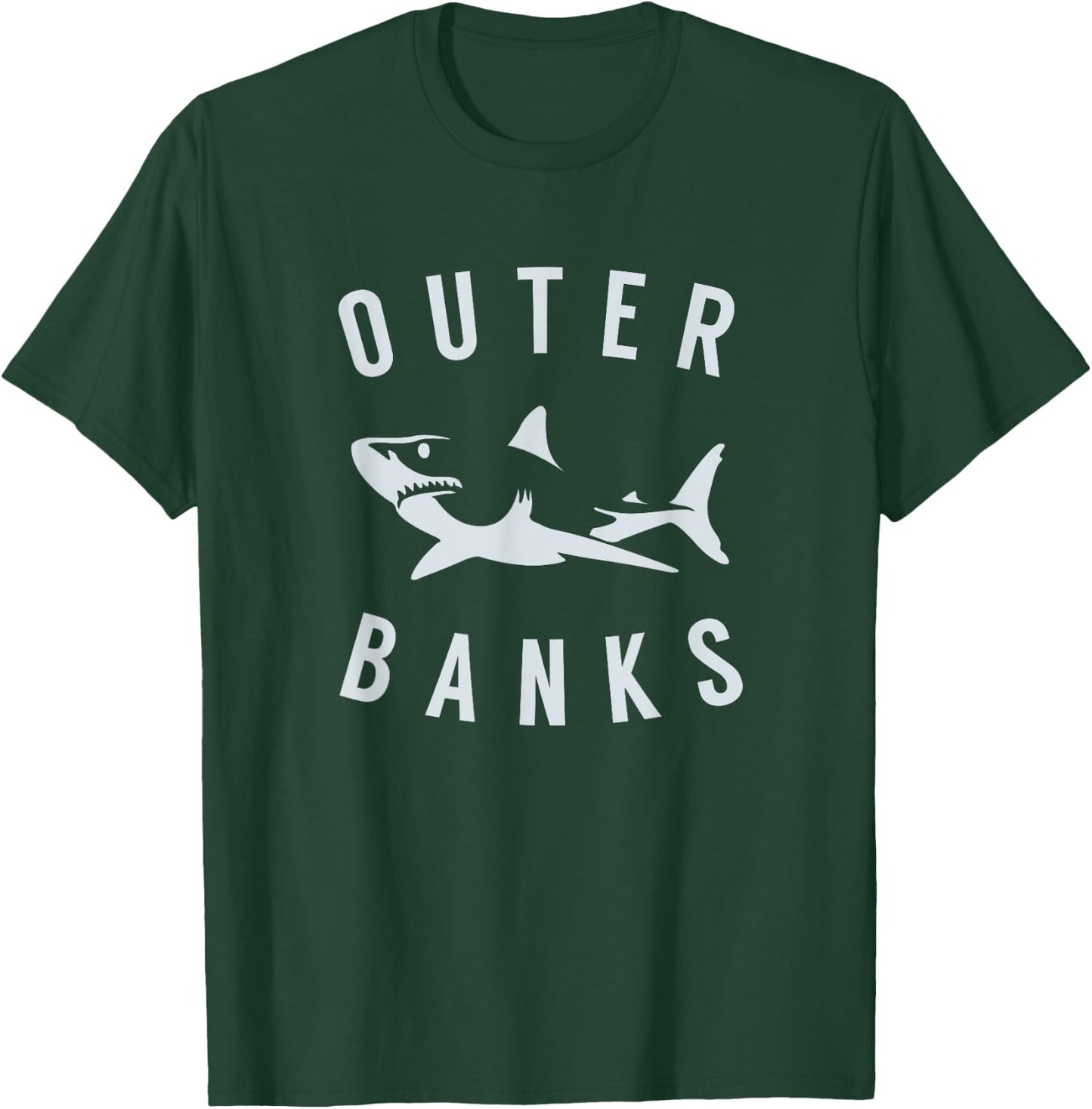Outer Banks NC T Shirt OBX Shark Souvenirs North Carolina T-Shirt - T-Shirt | Forest