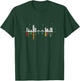 Boston Night Skyline with Music & Sound Wave Reflections T-Shirt - T-Shirt | Forest