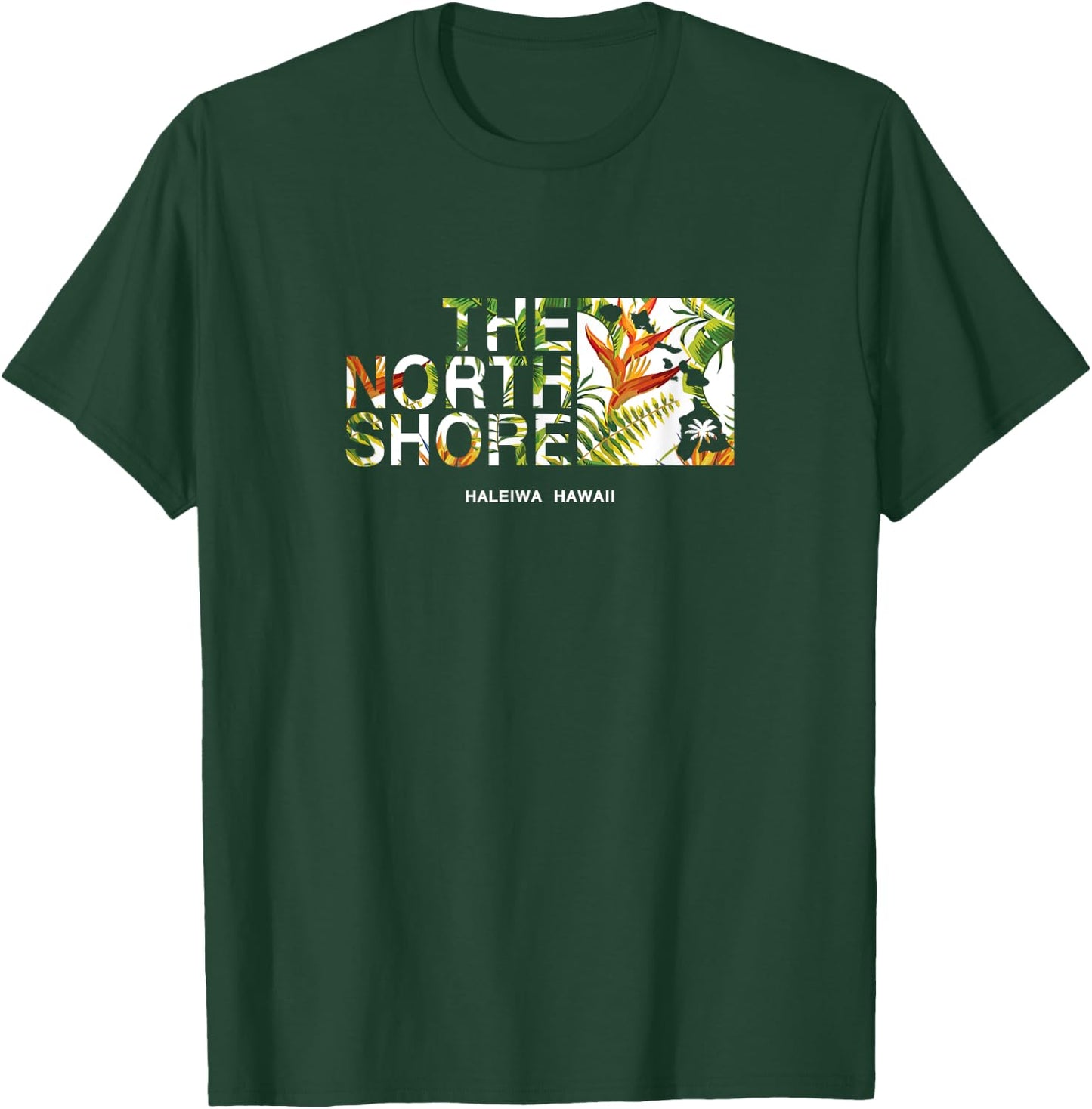 Hawaii North Shore Haleiwa Bird of Paradise T-Shirt - T-Shirt | Forest