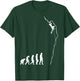 Climbing Evolution - Fun Bouldering Rock Climber T-Shirt - T-Shirt | Forest