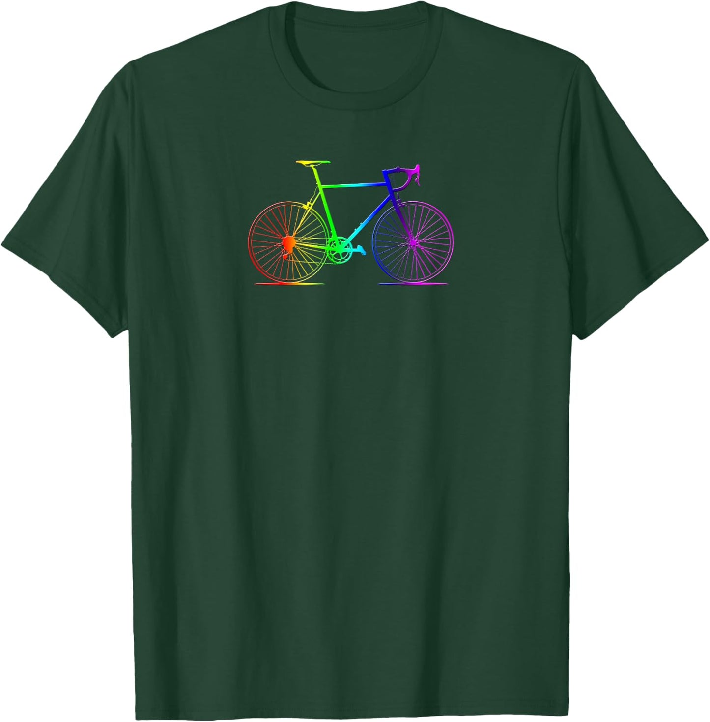 Rainbow Road Bike - Gay Pride / Cycling T-Shirt - T-Shirt | Forest