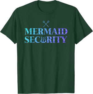 Merman Mermaid Security T-Shirt - T-Shirt | Forest