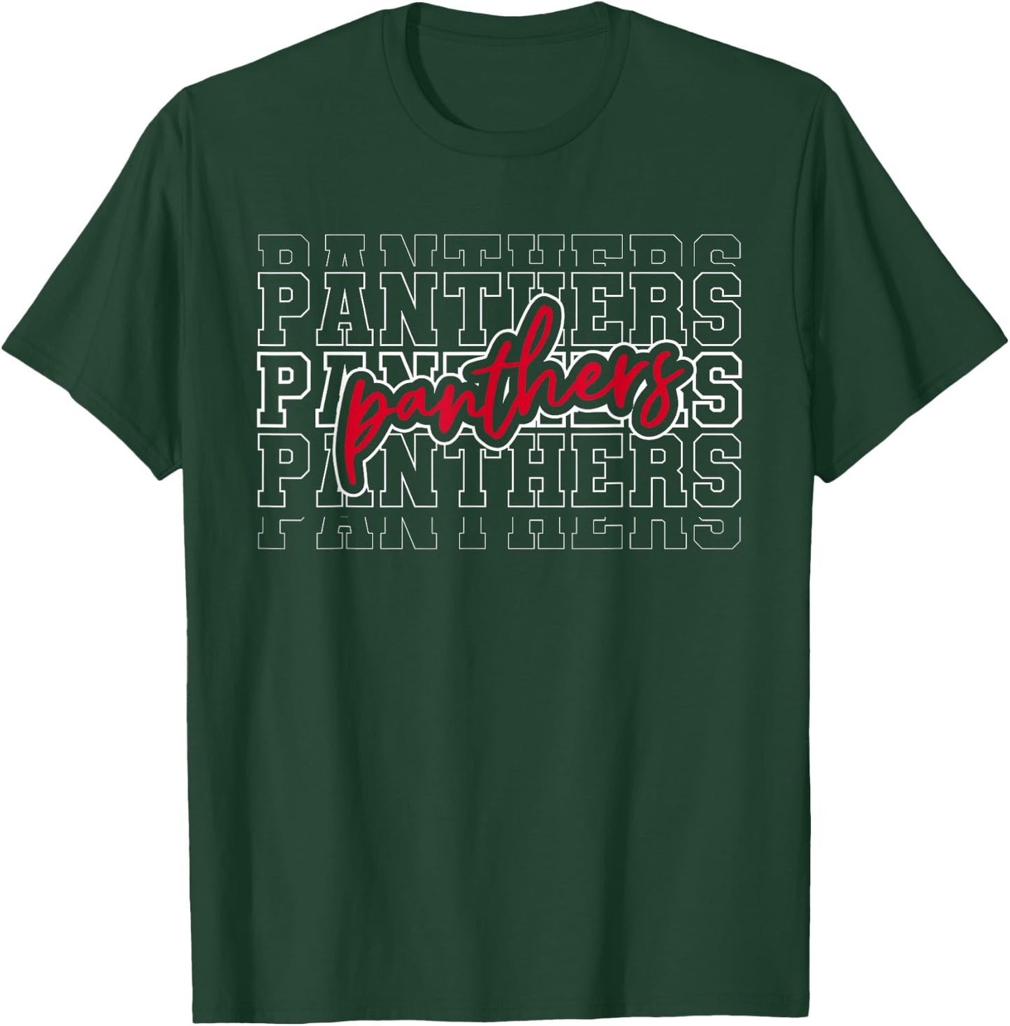 Vintage Panthers School Sports Name Spirit Back To School T-Shirt - T-Shirt | Forest