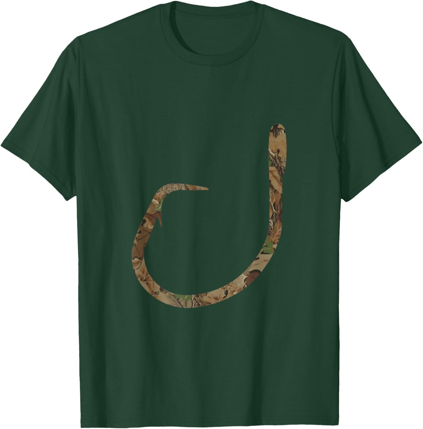 Camo Catfish Circle Hook Fishing Camouflage Fish Fishing T-Shirt - T-Shirt | Forest