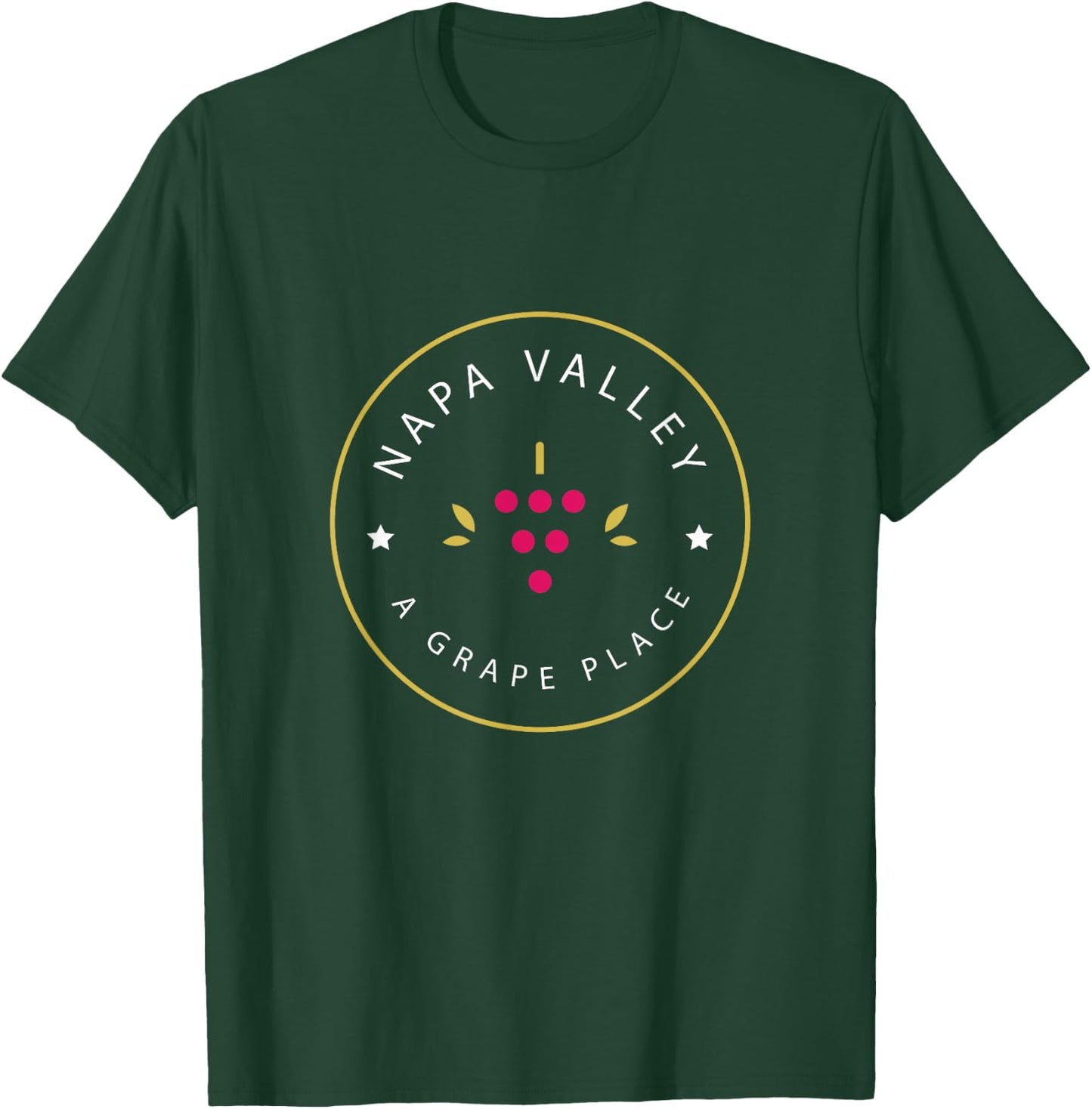 Napa Valley - A Grape Place - Wine Country Souvenir T-Shirt - T-Shirt | Forest