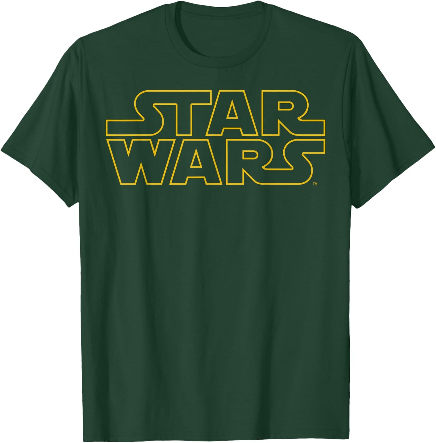 Star Wars Classic Yellow Outline Title Logo T-Shirt - T-Shirt | Forest