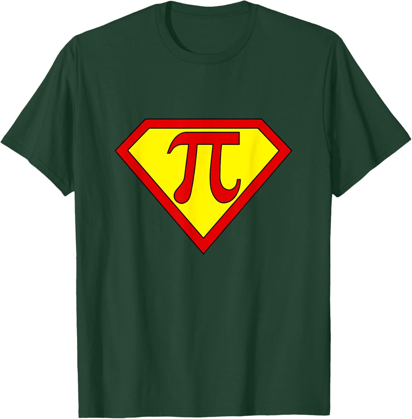 Captain Pi Superhero Pi Symbol Cool Math Super Hero T Shirt T-Shirt - T-Shirt | Forest