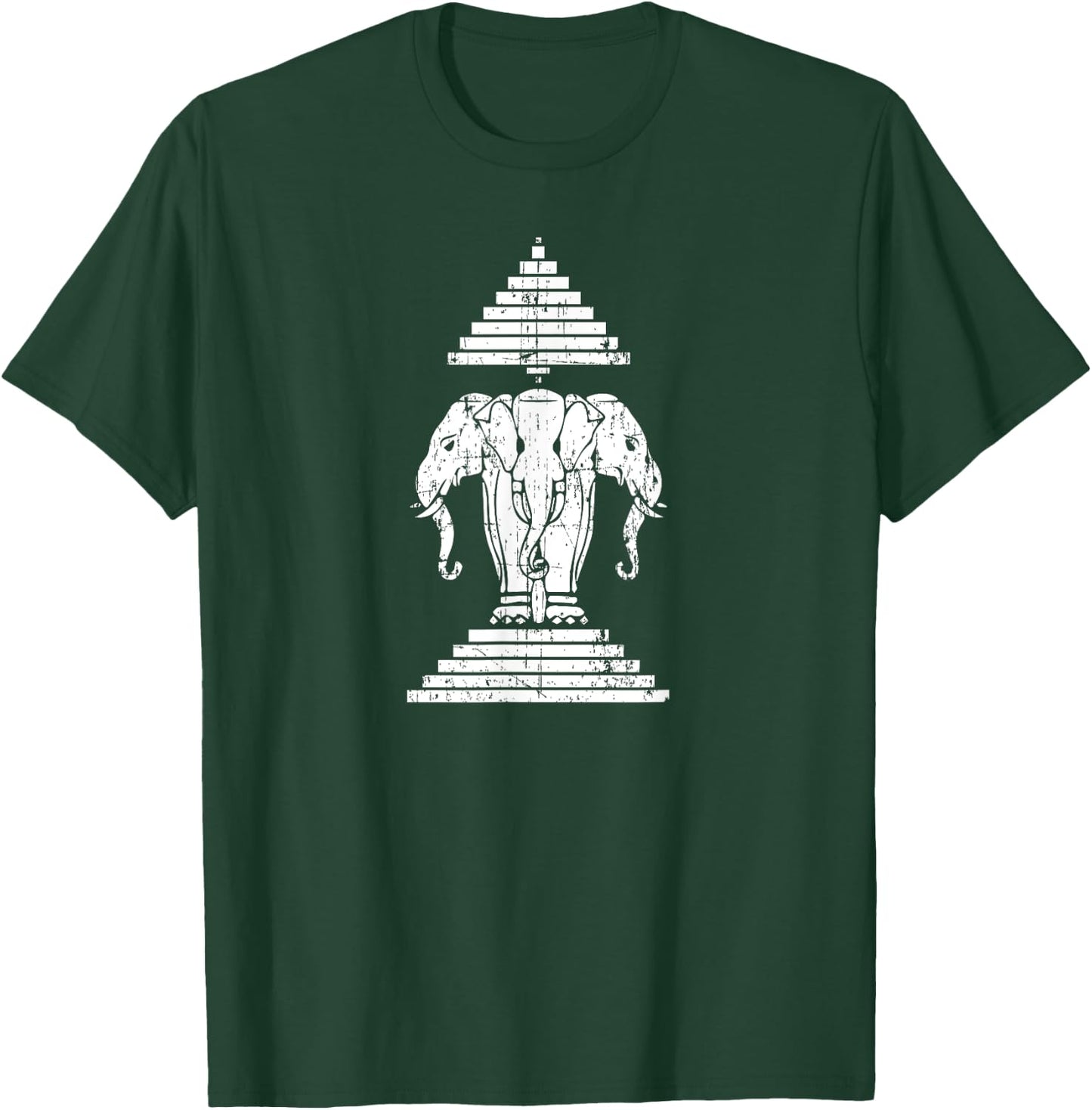 Laos 3 Headed Elephant Erawan Airavata | Laotian | Sabaidee T-Shirt - T-Shirt | Forest