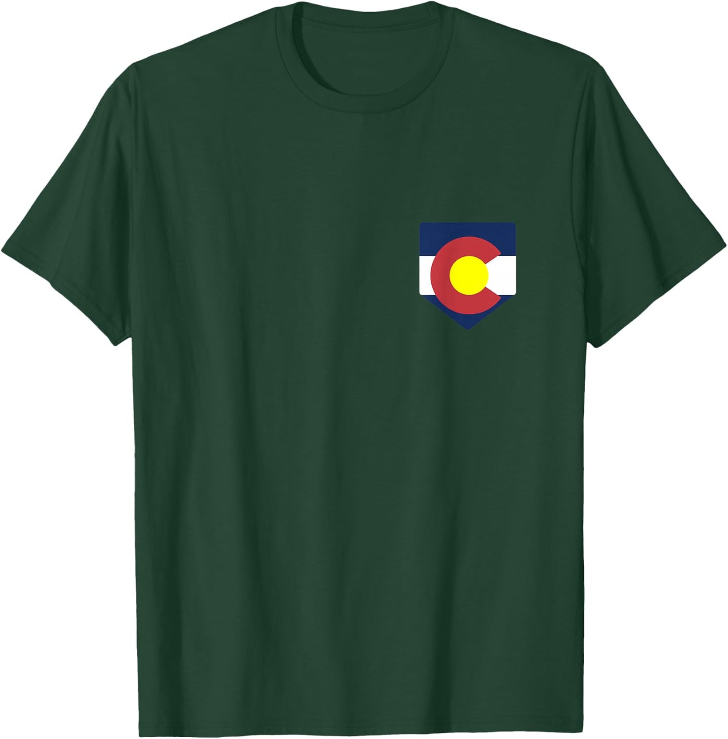 Colorado Flag Pocket Denver Gift T-Shirt - T-Shirt | Forest