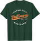 Vintage Baltimore Charm City Maryland Red White Text T-Shirt - T-Shirt | Forest