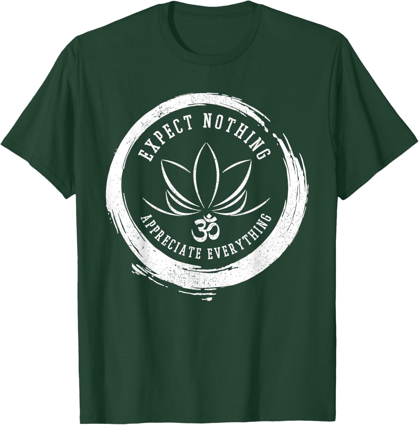 Buddhism Saying Lotus Flower Om Symbol Yoga Gift T-Shirt - T-Shirt | Forest