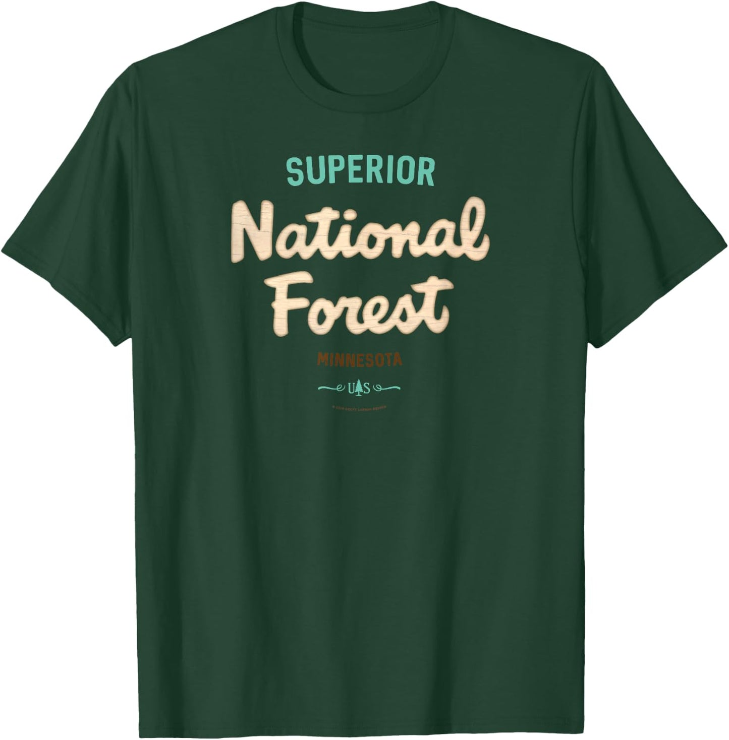 Superior National Forest Minnesota USFS Script Logo T-Shirt - T-Shirt | Forest