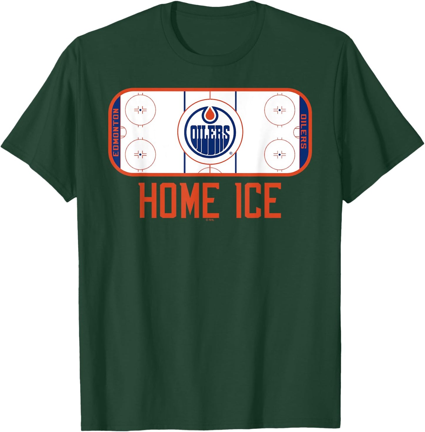 Edmonton Oilers Home Ice Officially Licensed Black T-Shirt - T-Shirt | Forest