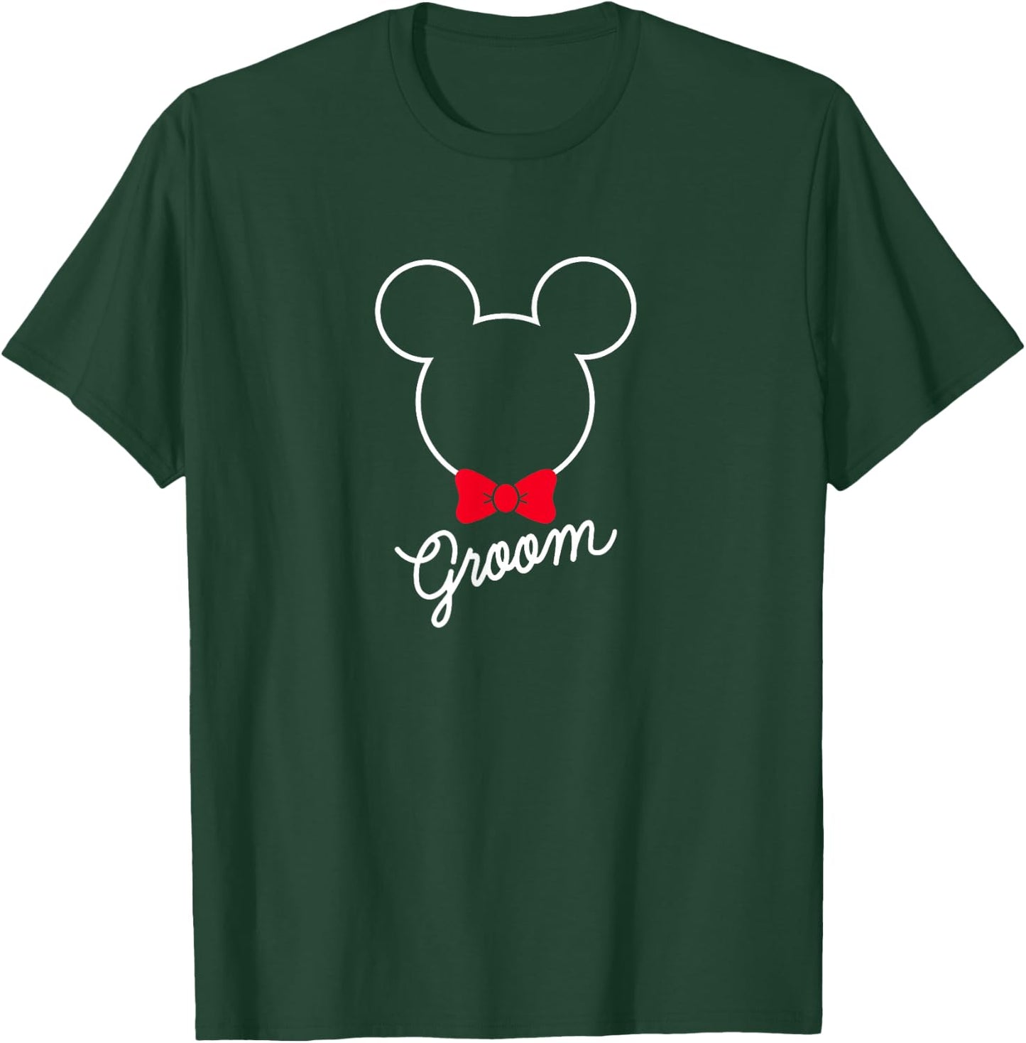 Disney Mickey Mouse Bowtie Groom Wedding Small T-Shirt - T-Shirt | Forest