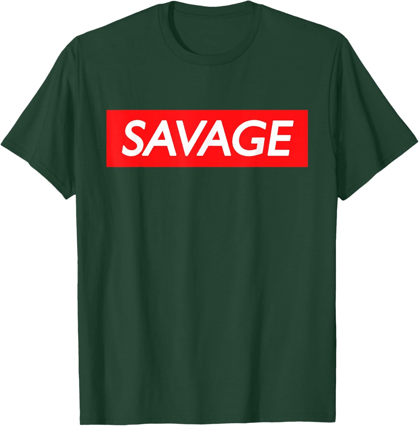 Savage Shirt Red Background Lit Shirt T-Shirt - T-Shirt | Forest