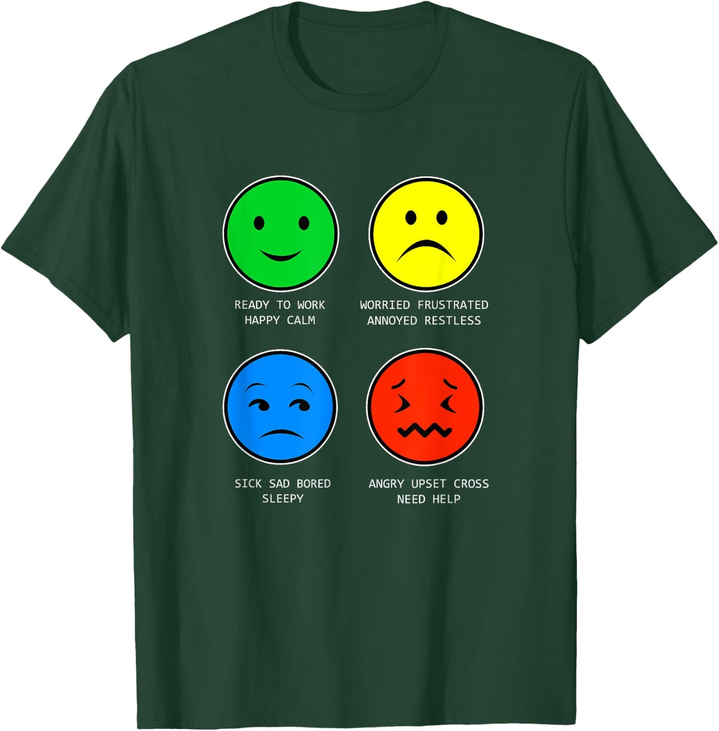 Self Regulation Mood Zone Occupational Therapist T-Shirt - T-Shirt | Forest