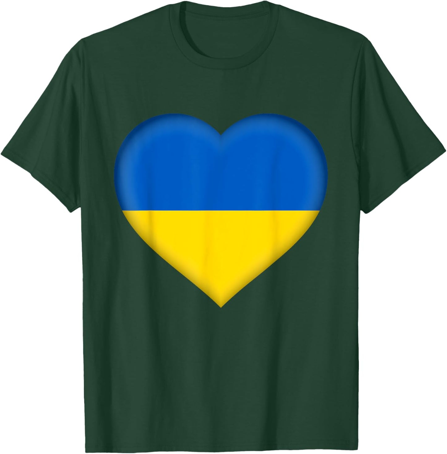 I Love Ukraine | Ukrainian Flag Heart Outfit T-Shirt - T-Shirt | Forest
