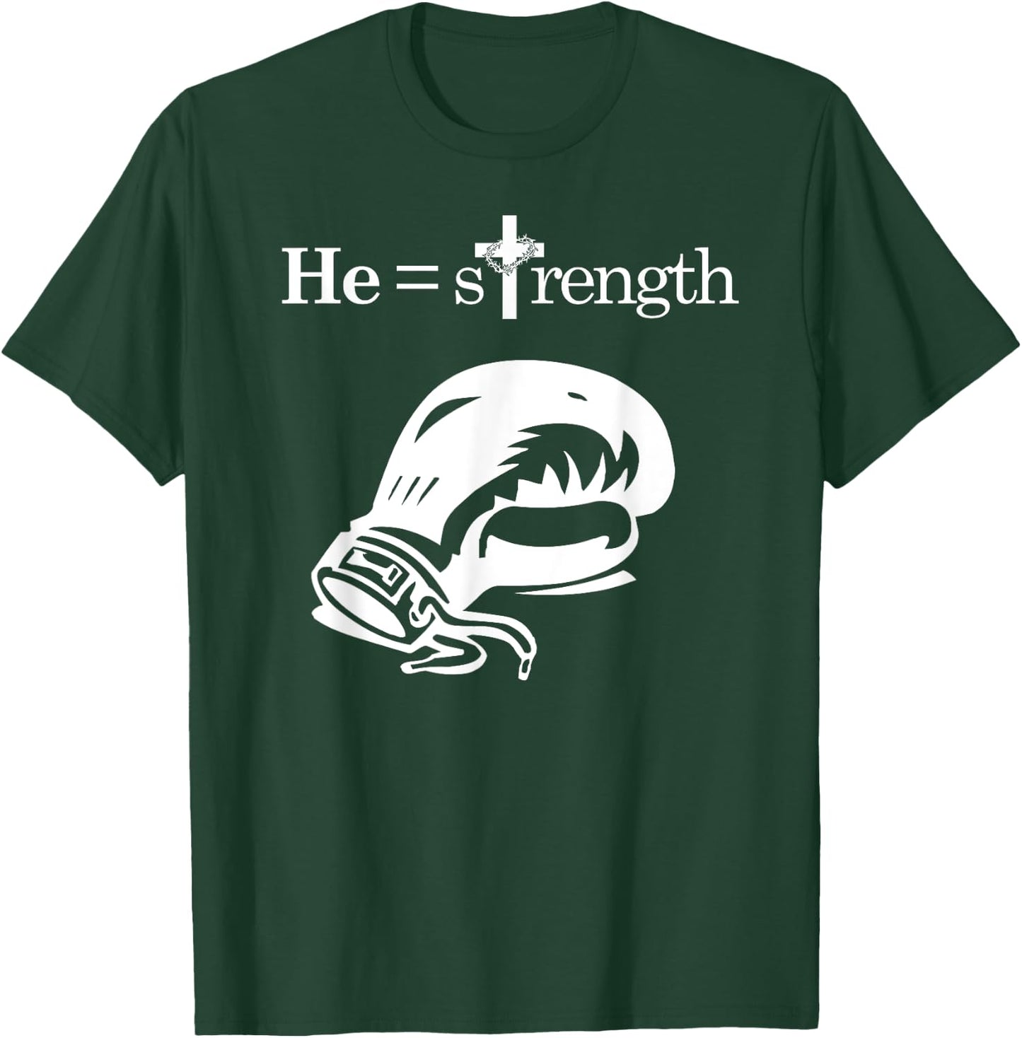 Christian Sports Inspirational Quote Jesus Boxing T-Shirt - T-Shirt | Forest