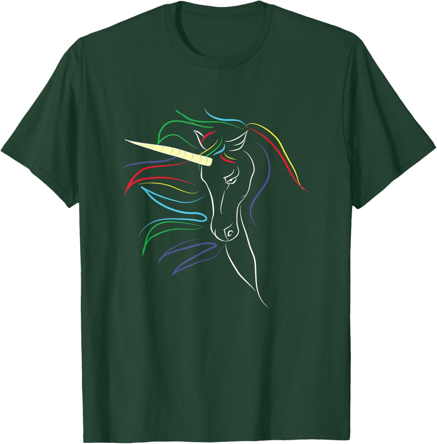 Colourful Fantasy Myth Adult Unicorn T-Shirt - T-Shirt | Forest