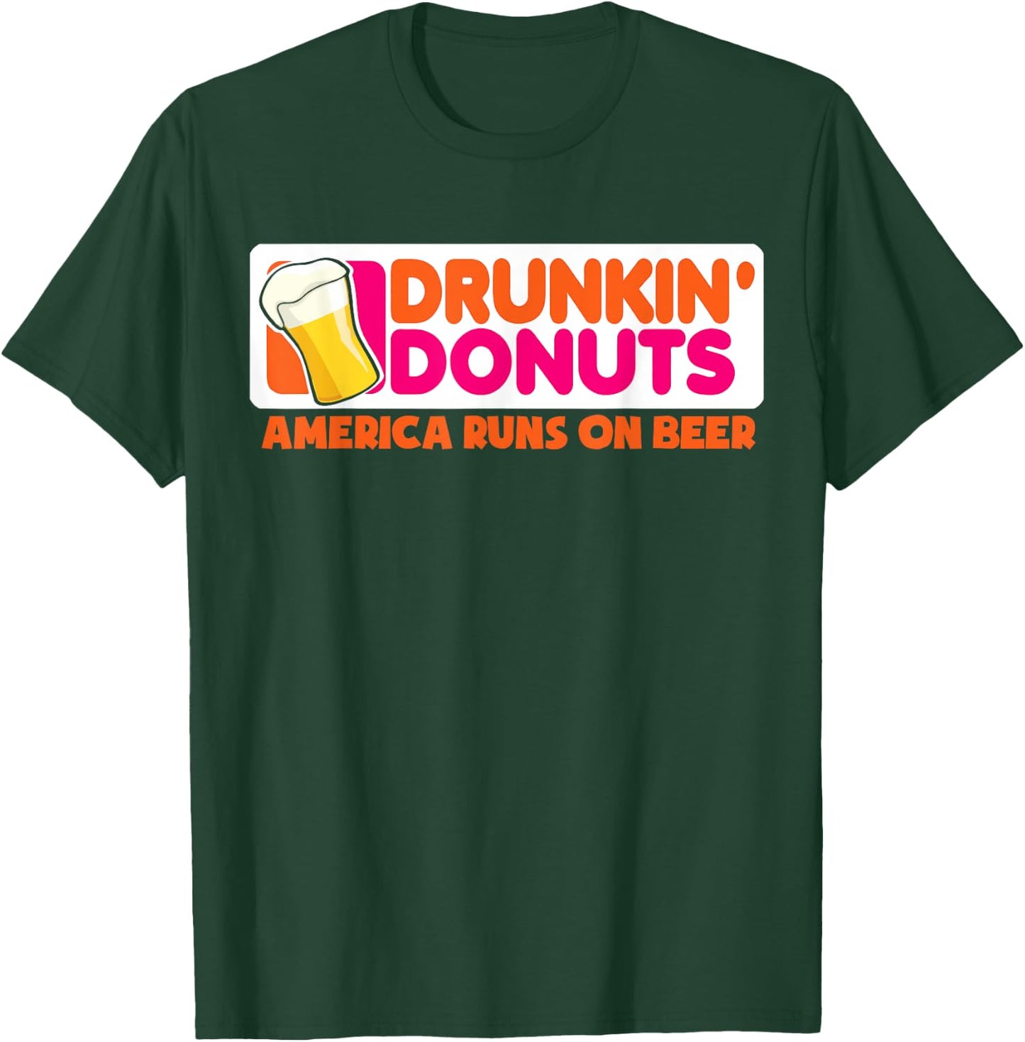 Drunkin grownups America runs on Beer Shirt T-Shirt - T-Shirt | Forest