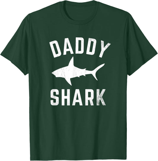 Daddy Shark Family Matching Funny Shark Dad T Shirt T-Shirt - T-Shirt | Forest