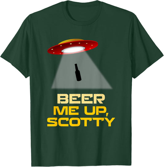 Beer Me Up, Scotty | Funny Beer Lovers Halloween T-Shirt - T-Shirt | Forest