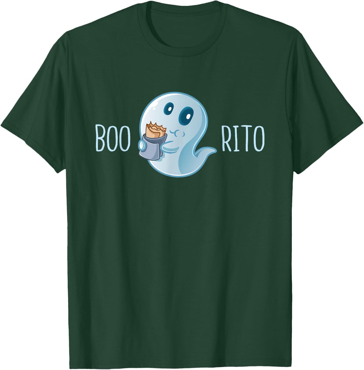 Boo-Rito Ghost Mexico Taco Burrito Ghost Halloween Costume T-Shirt - T-Shirt | Forest