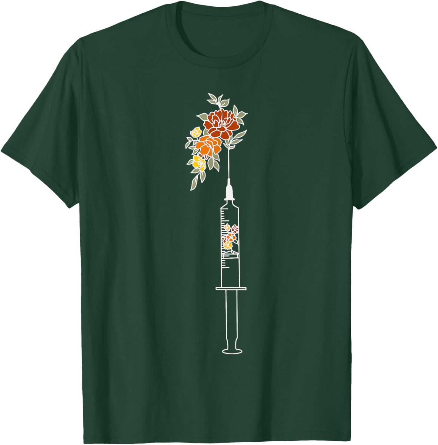 Aesthetic Nurse Injector Floral Medspa Botox Dealer Cosmetic T-Shirt - T-Shirt | Forest