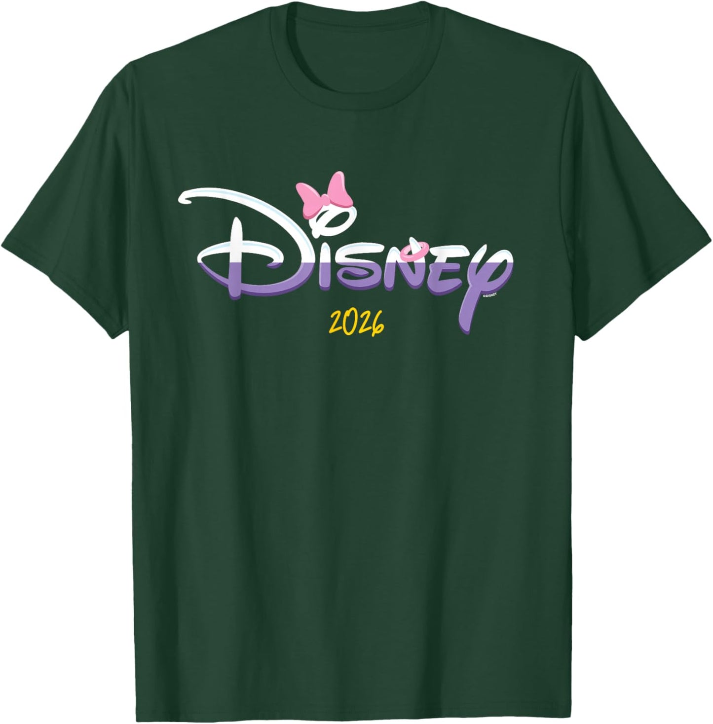 Disney Daisy Duck Script Logo 2026 Vacation Trip Matching T-Shirt - T-Shirt | Forest