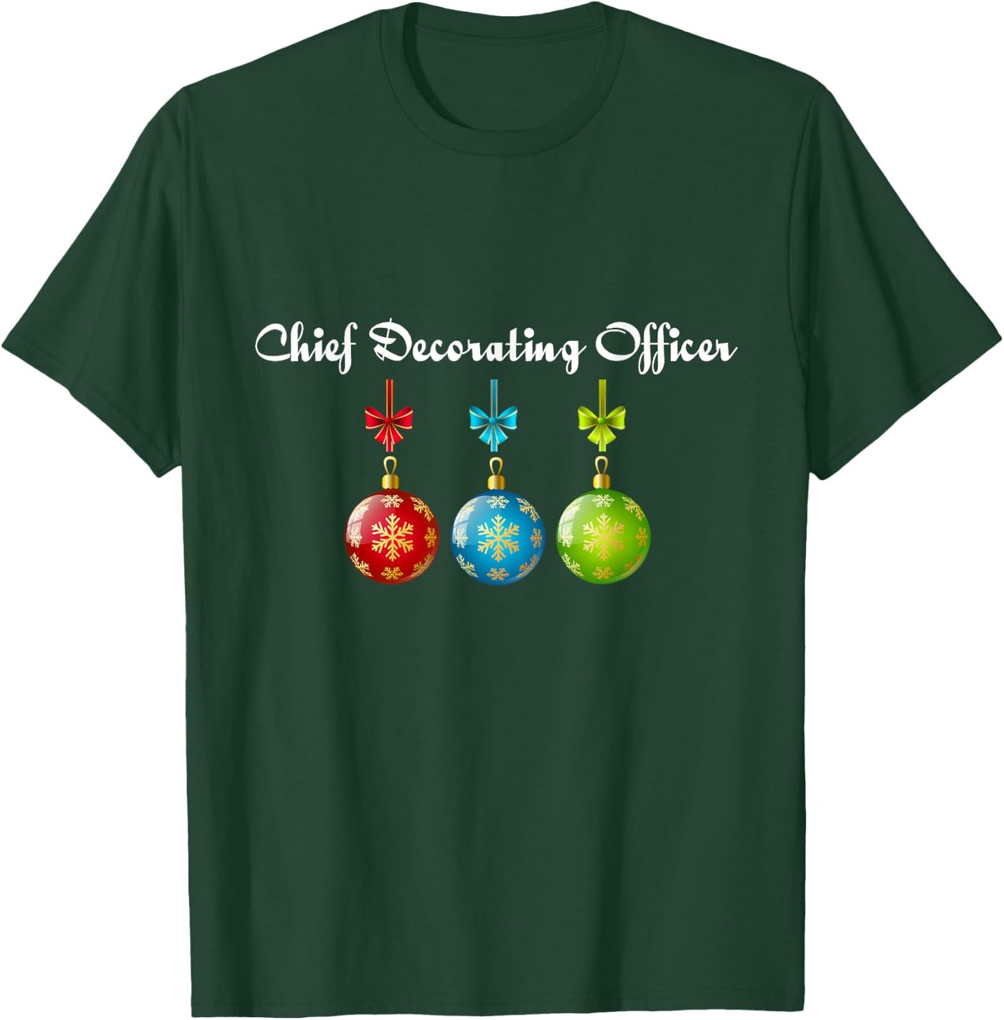 Chief decorating officer Christmas holiday official T-Shirt - T-Shirt | Forest
