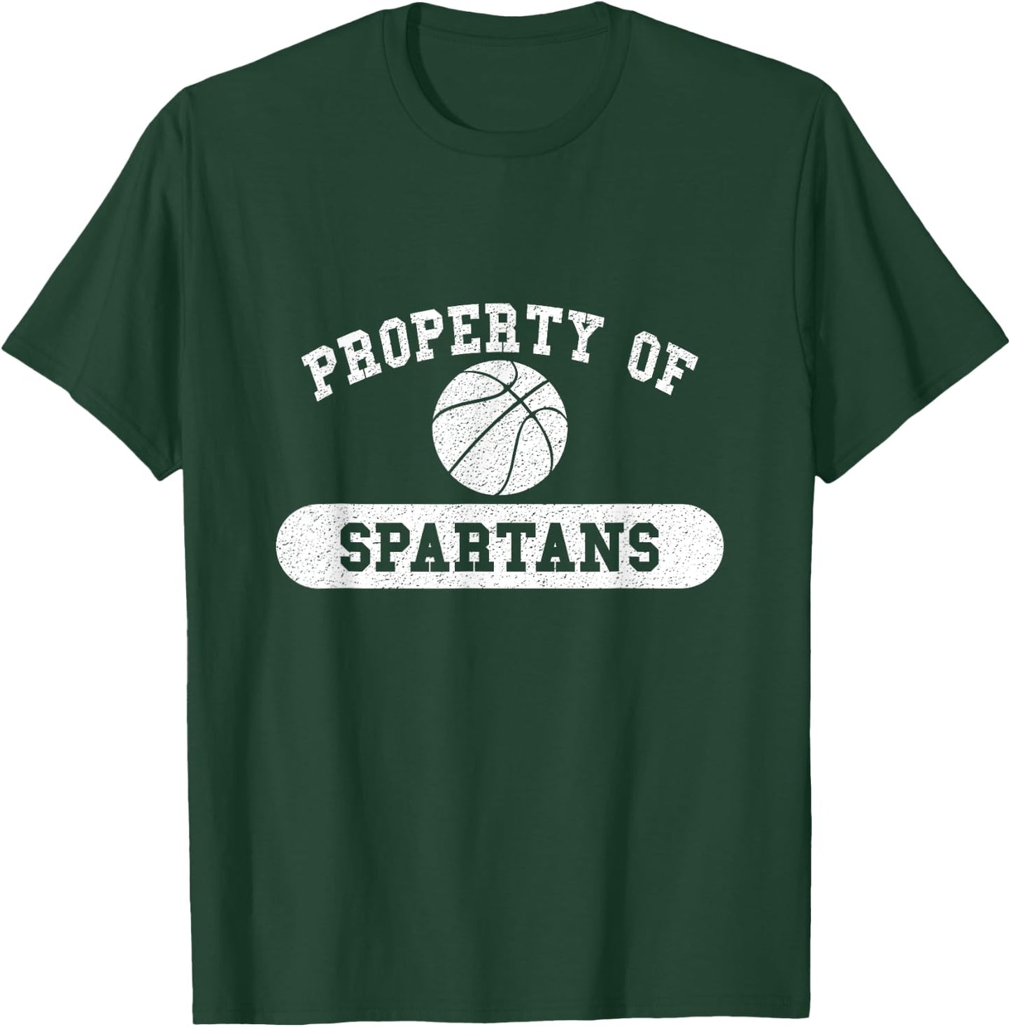 Property of Spartans Basketball T-Shirt - T-Shirt | Forest