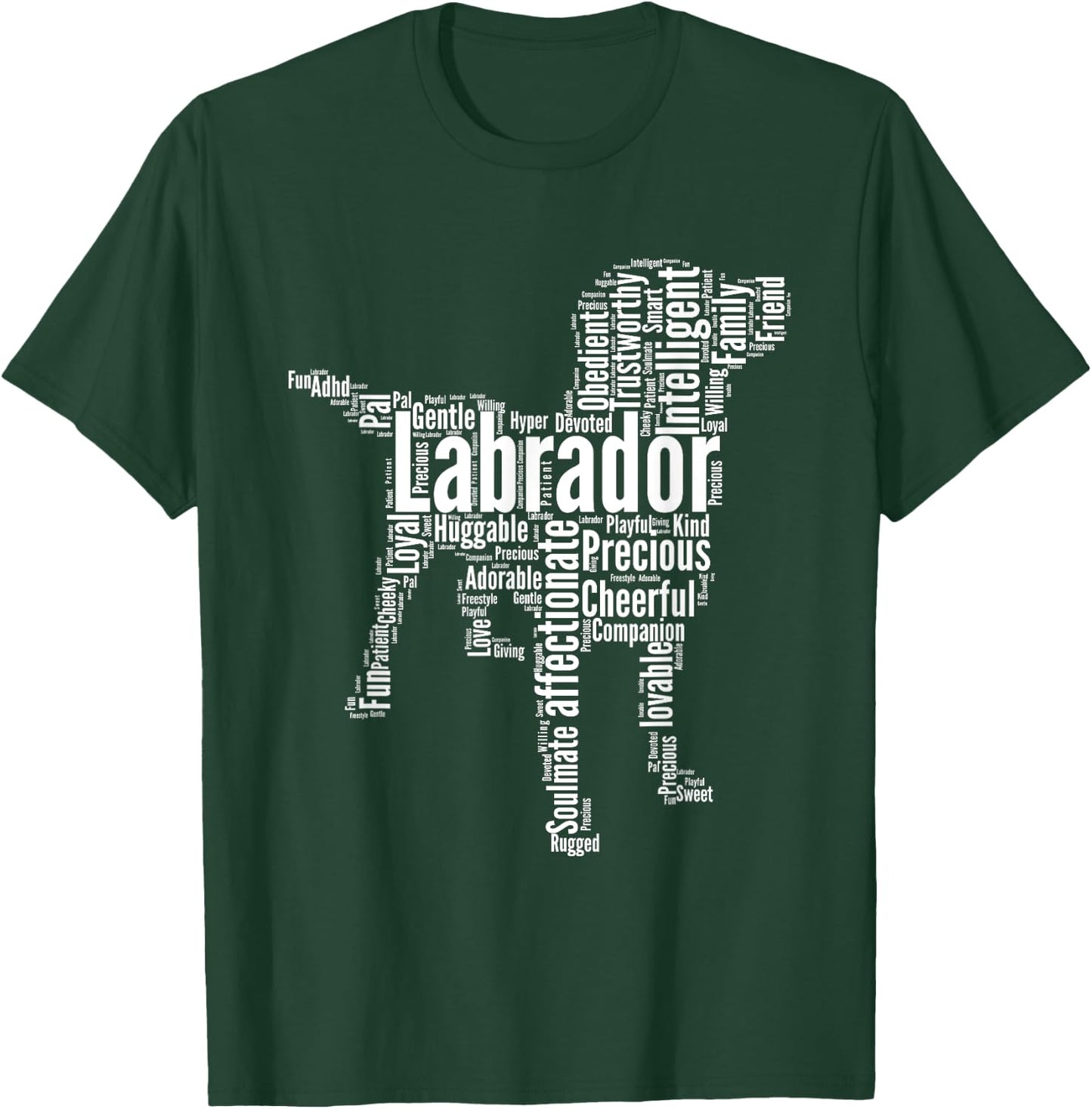 Labrador Calligram I Love My Lab Dad T-Shirt - T-Shirt | Forest
