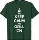 Keep calm and grill on BBQ T-Shirt - T-Shirt | Forest