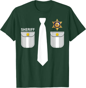 Sheriff Uniform Prison Guard Correctional Officer Costume T-Shirt - T-Shirt | Forest