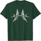 Vintage Two Birds Flying - Distressed Retro Bird T-Shirt - T-Shirt | Forest