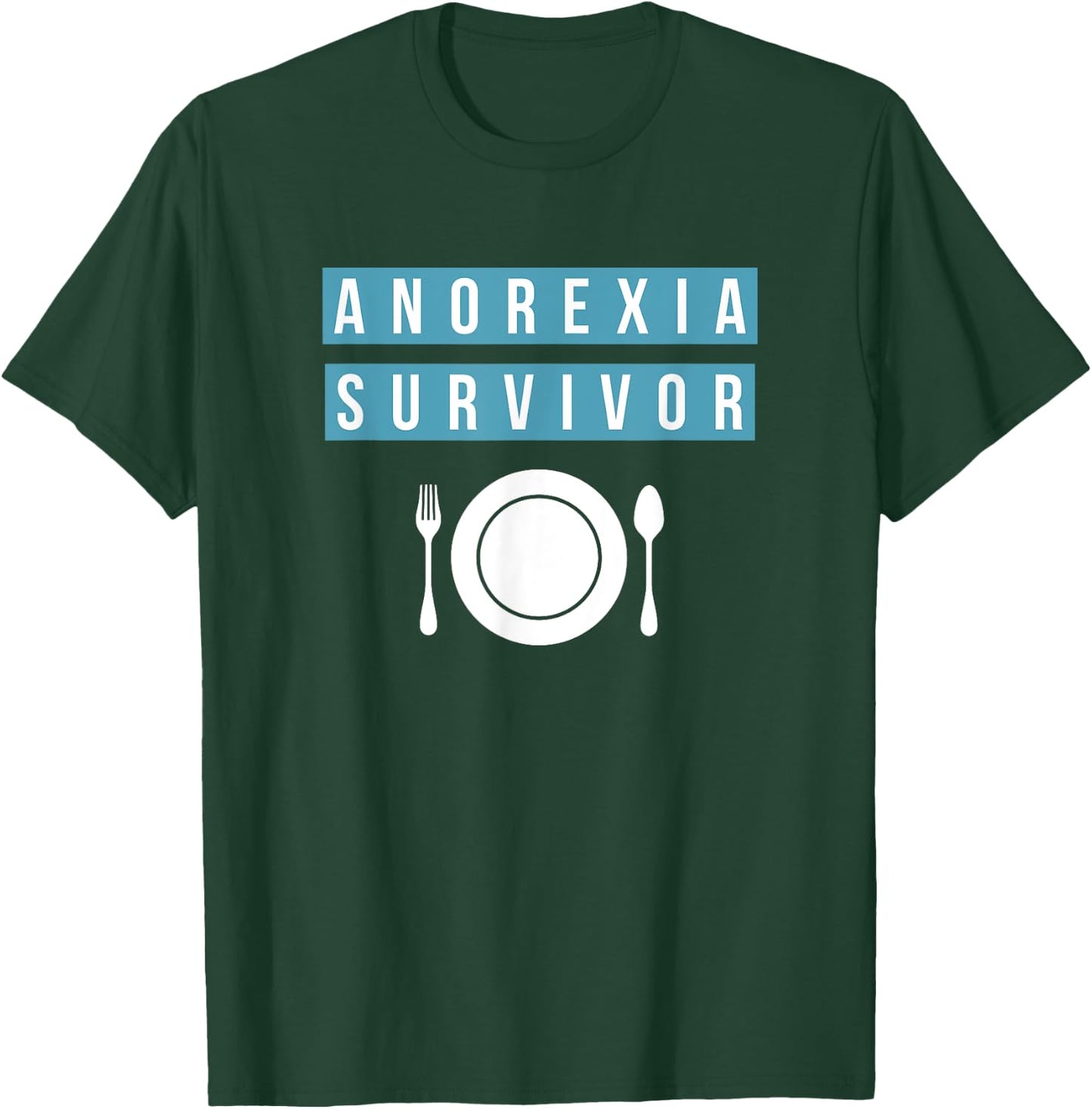 I beat anorexia - survivor | men women T-Shirt - T-Shirt | Forest